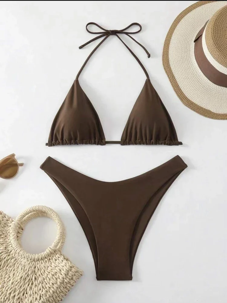 Set bikini in doppio tessuto | Costume da bagno tanga da donna