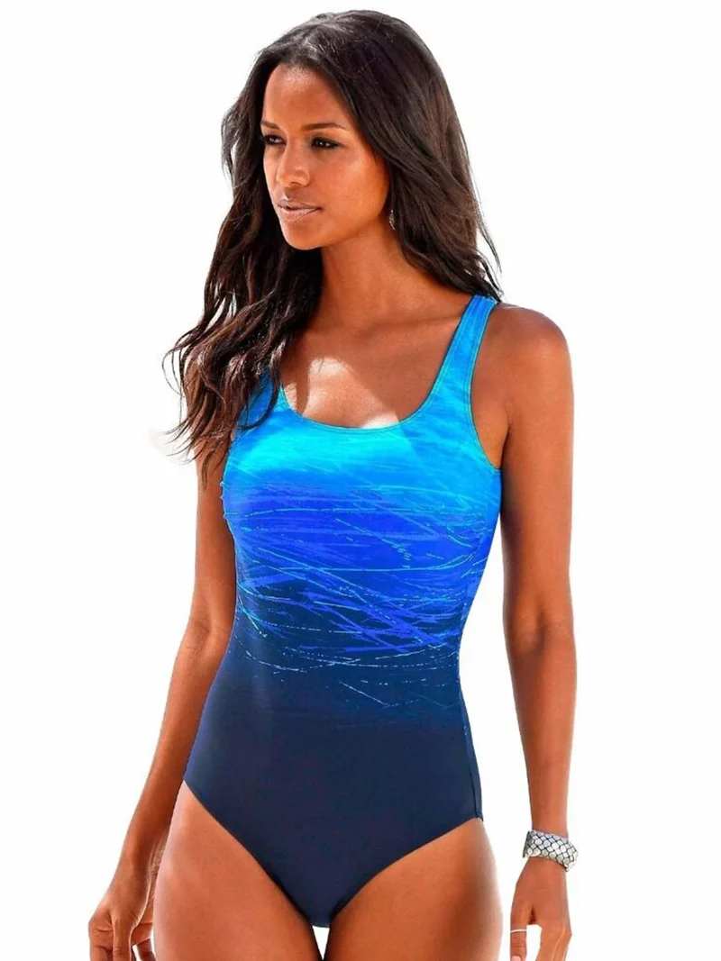 Monokini sportivo | Costume da bagno da donna con stampa