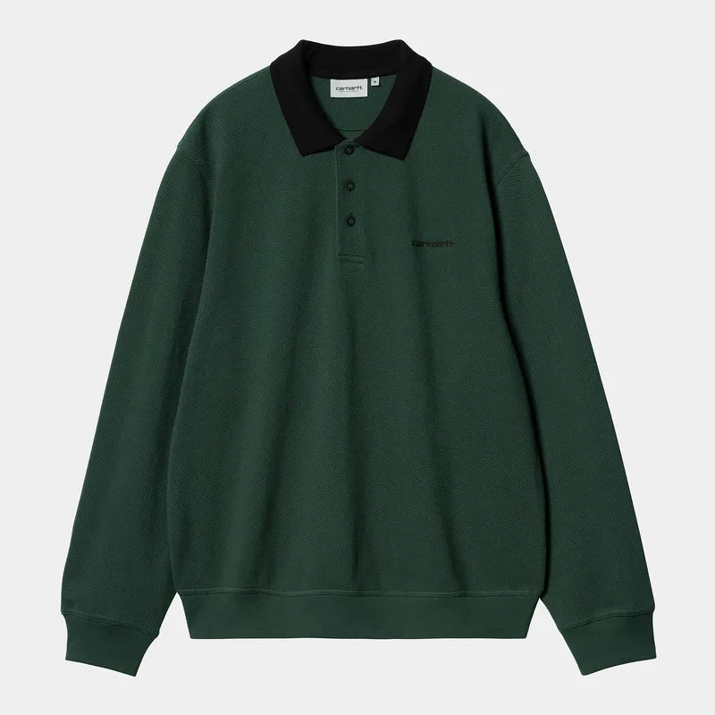 Carhartt WIP Herren Vance Langarm-Rugby-Shirt – Discovery Green