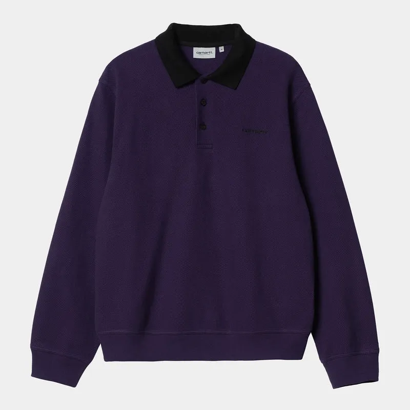 Carhartt WIP Herren Vance Langarm-Rugby-Shirt – Cassis