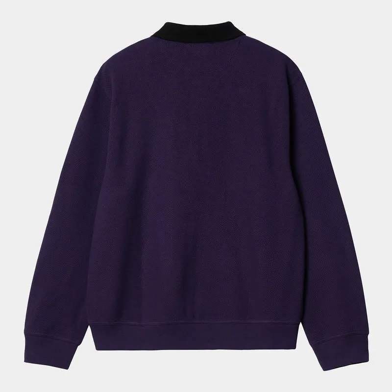 Carhartt WIP Herren Vance Langarm-Rugby-Shirt – Cassis