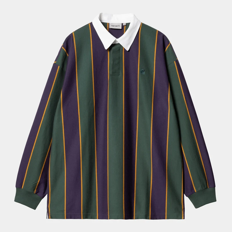 Carhartt WIP Herren Reuben Rugby-Shirt mit langen Ärmeln – Discovery Green