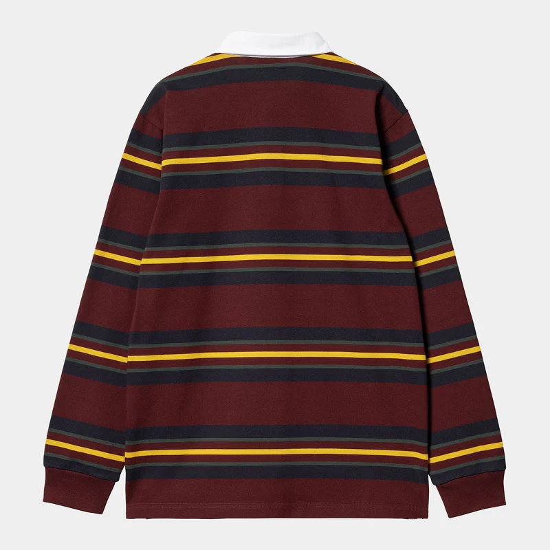 Carhartt WIP Herren Oregon Langarm-Rugby-Shirt – Bordeaux