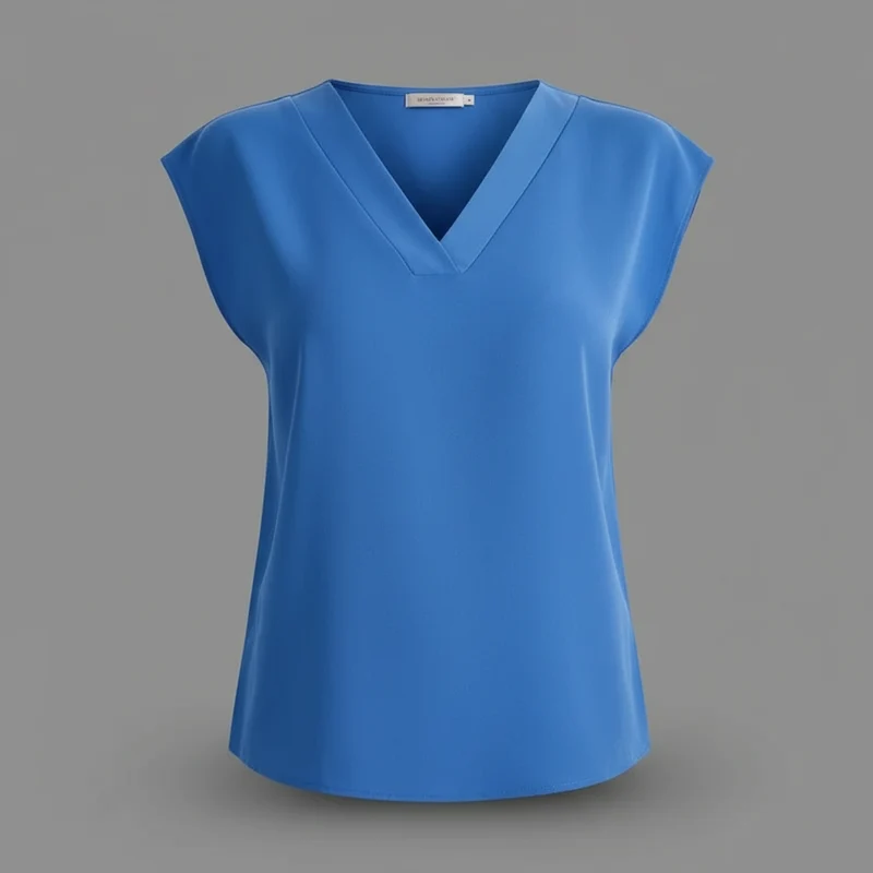 Blusa estiva moderna donna | Bluse a manica corta con scollo a V