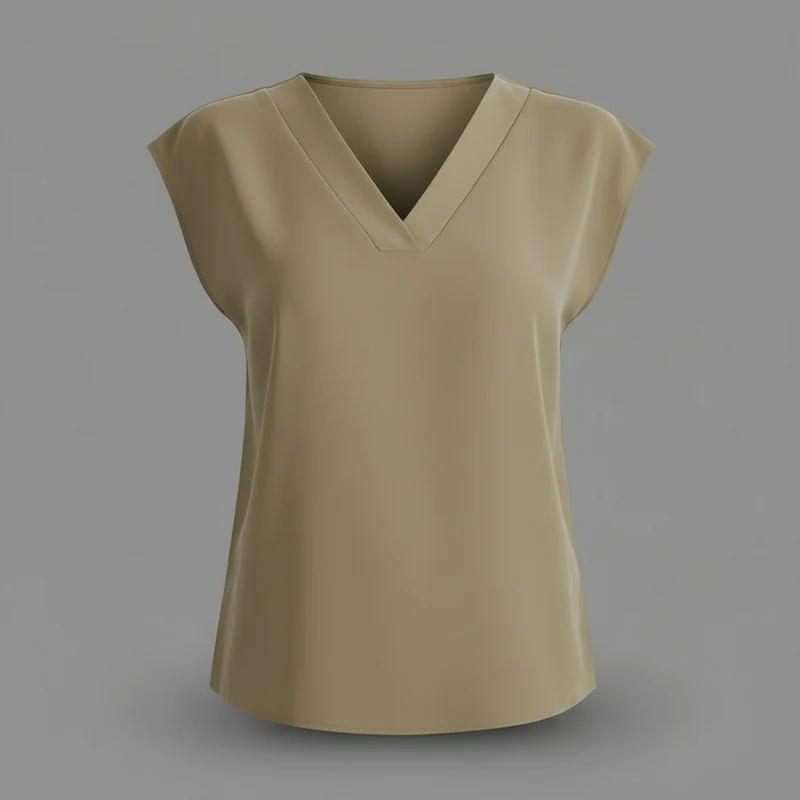 Blusa estiva moderna donna | Bluse a manica corta con scollo a V