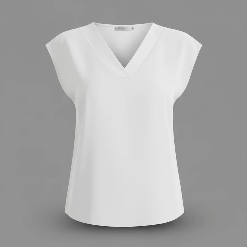 Blusa estiva moderna donna | Bluse a manica corta con scollo a V