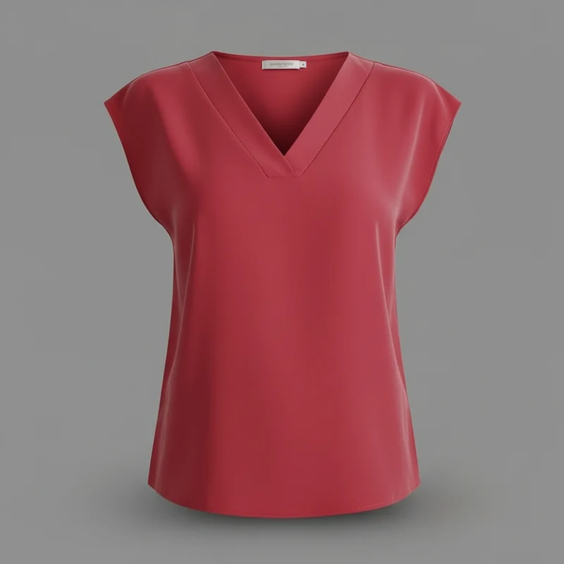 Blusa estiva moderna donna | Bluse a manica corta con scollo a V