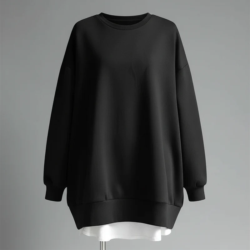 Felpa oversize donna | Comoda girocollo con maniche lunghe