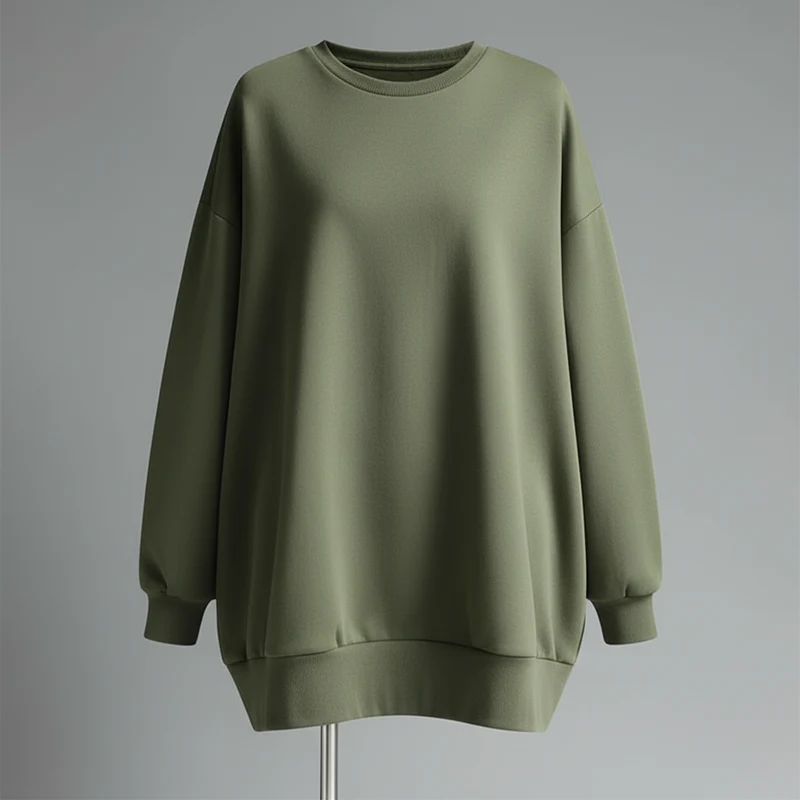 Felpa oversize donna | Comoda girocollo con maniche lunghe