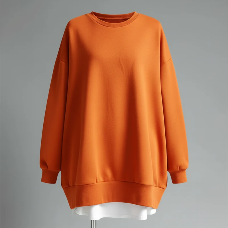 Felpa oversize donna | Comoda girocollo con maniche lunghe