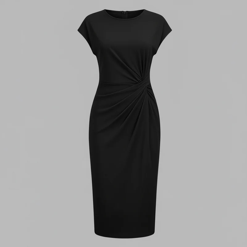 Vestito midi donna elegante | Abito estivo al ginocchio, abito casual leggero