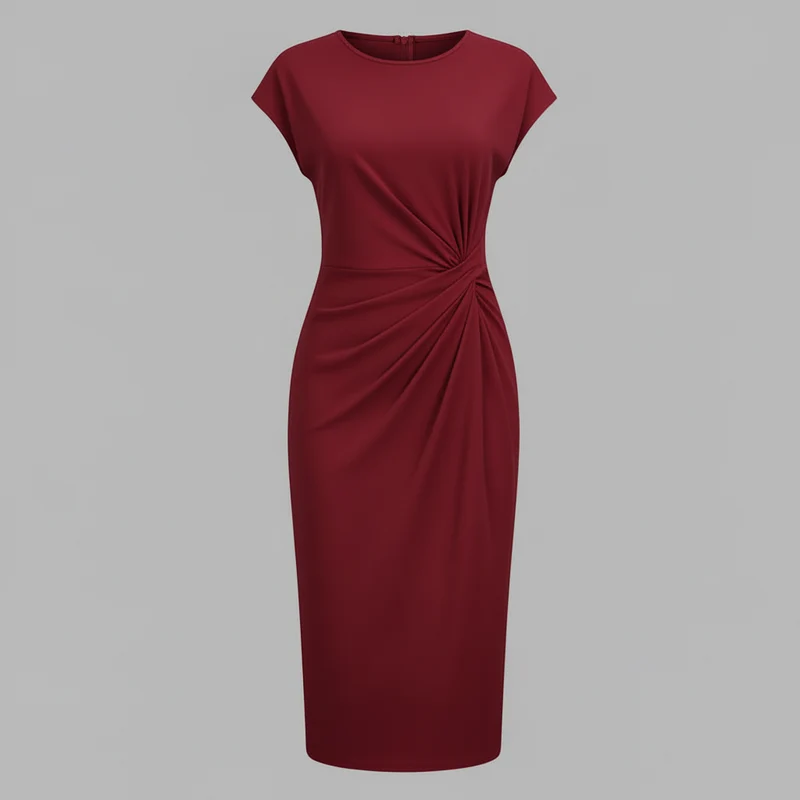 Vestito midi donna elegante | Abito estivo al ginocchio, abito casual leggero