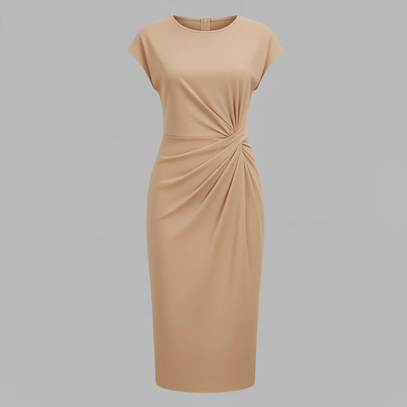 Vestito midi donna elegante | Abito estivo al ginocchio, abito casual leggero
