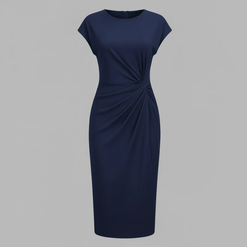 Vestito midi donna elegante | Abito estivo al ginocchio, abito casual leggero