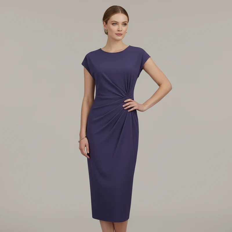 Vestito midi donna elegante | Abito estivo al ginocchio, abito casual leggero