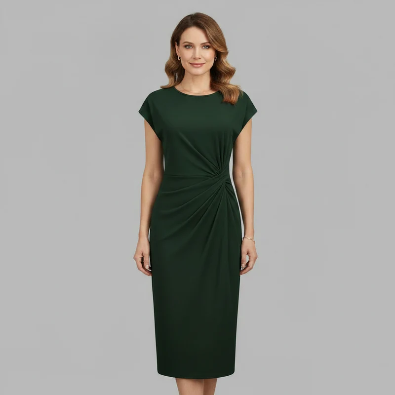 Vestito midi donna elegante | Abito estivo al ginocchio, abito casual leggero