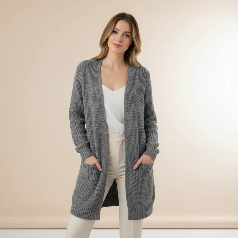 Cardigan lungo donna | Cardigan accogliente per l'inverno