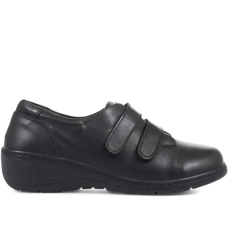 Extra-Wide Fit Adjustable Shoes - LEANNE / 320 188 - Black