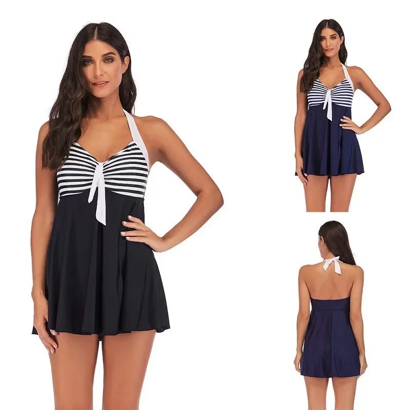 Costume vintage con gonna | Tankini da donna per spiaggia e piscina