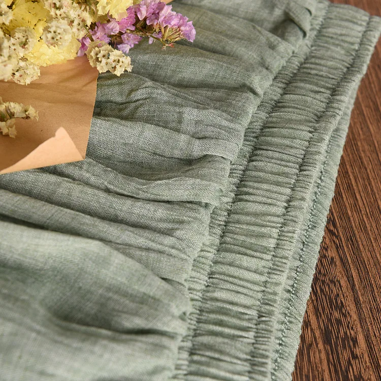 Gonna elegante in lino da donna | Vita alta e pieghe
