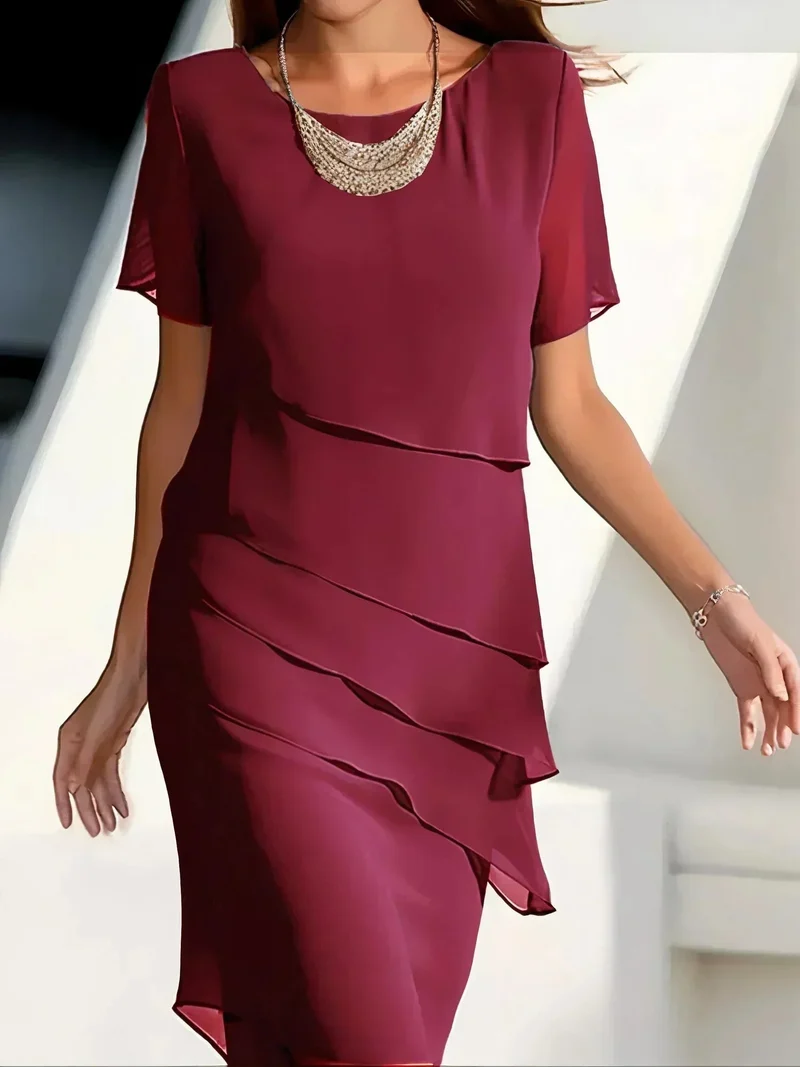 Abito estivo donna elegante | Vestito midi al ginocchio, abito casual chic