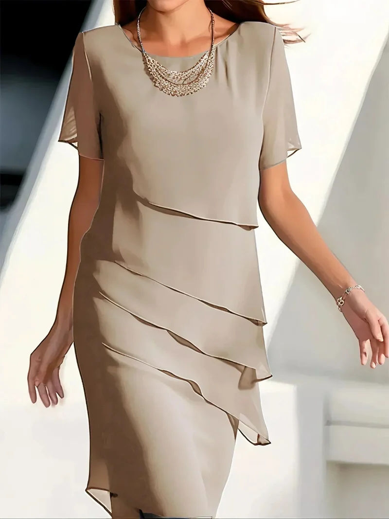 Abito estivo donna elegante | Vestito midi al ginocchio, abito casual chic