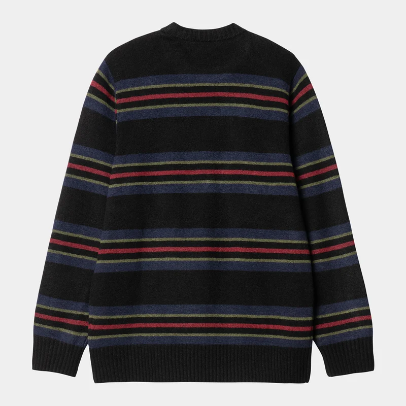 Carhartt WIP Oregon Starco Streifenpullover für Herren – Schwarz