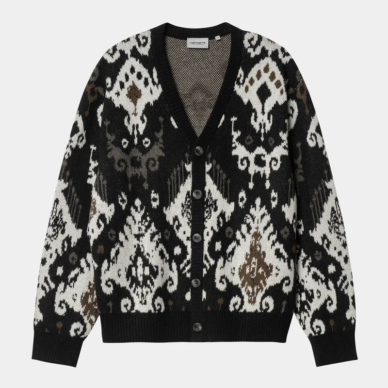 Carhartt WIP Herren-Baru-Jacquard-Cardigan – Schwarz