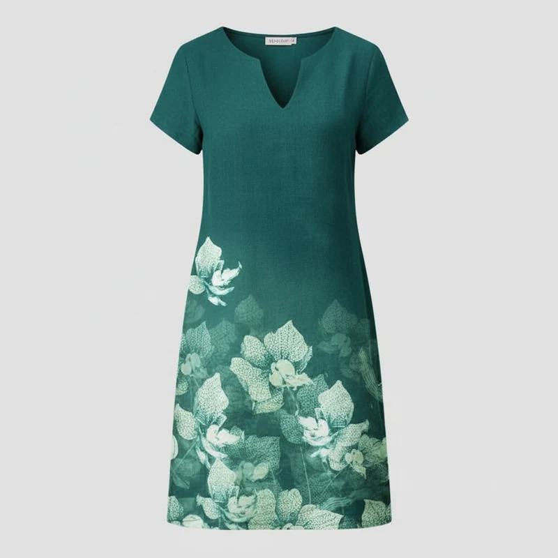 Vestito con motivo floreale | Abito estivo donna a manica corta