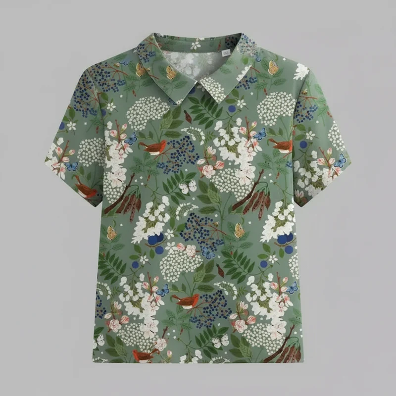 Blusa vintage con motivo floreale donna | Moda casual