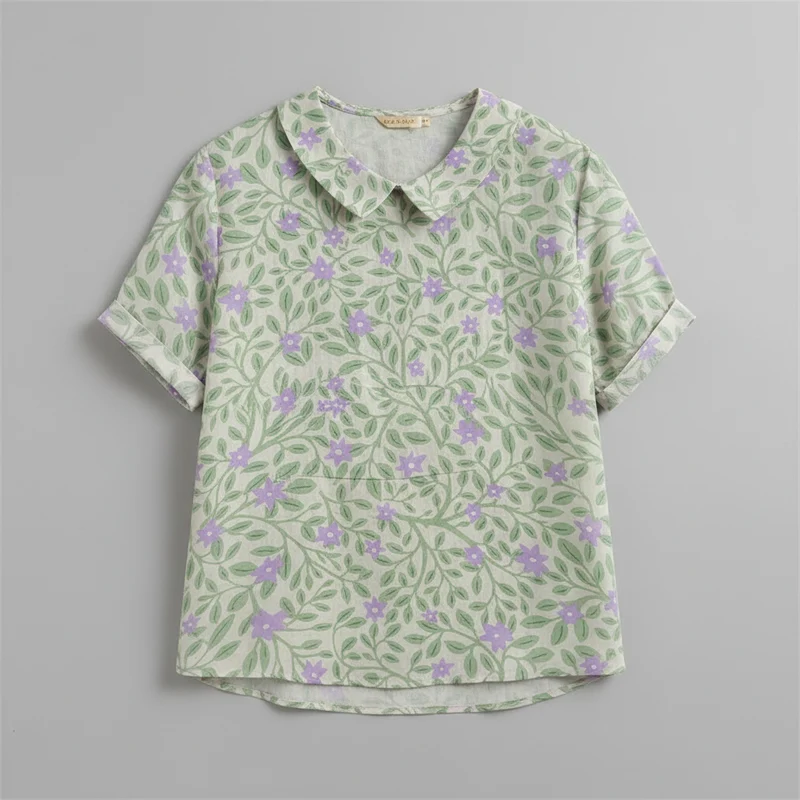 Blusa vintage con motivo floreale donna | Moda casual