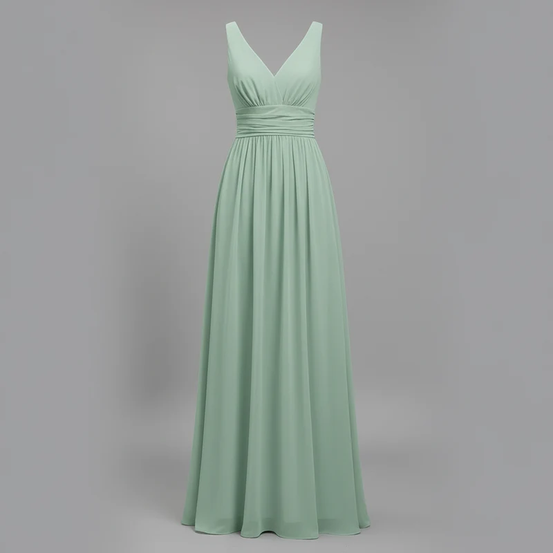 Abito estivo donna senza maniche | Vestito midi elegante con scollo a V, leggero