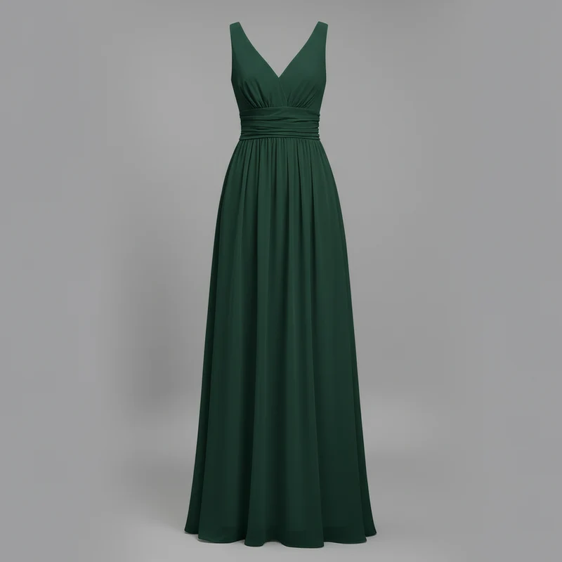Abito estivo donna senza maniche | Vestito midi elegante con scollo a V, leggero