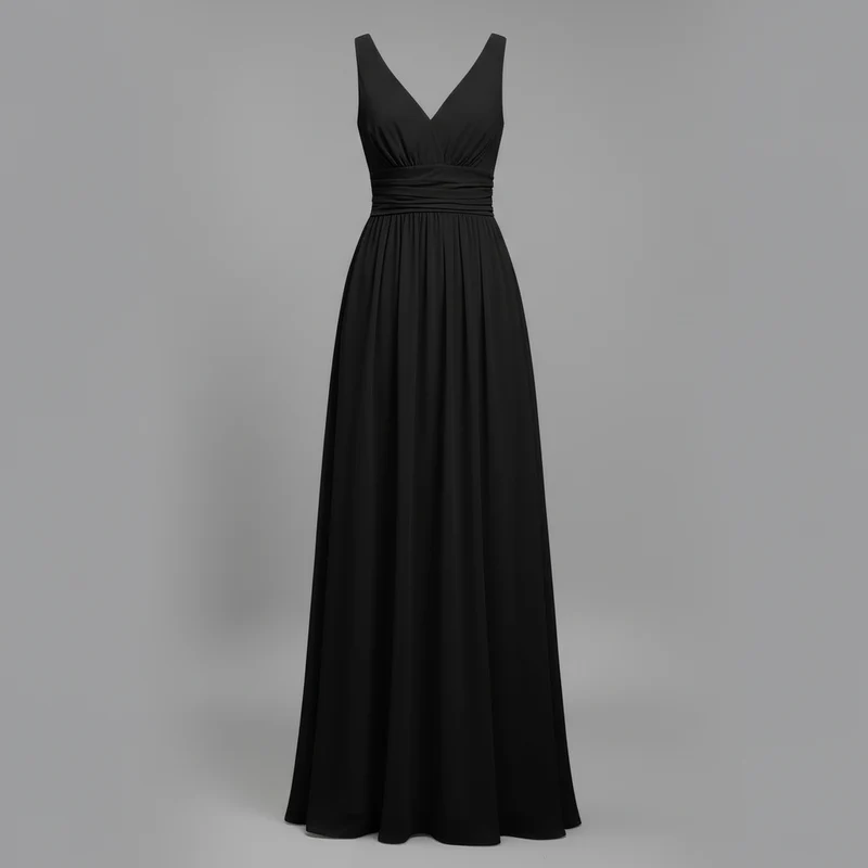 Abito estivo donna senza maniche | Vestito midi elegante con scollo a V, leggero