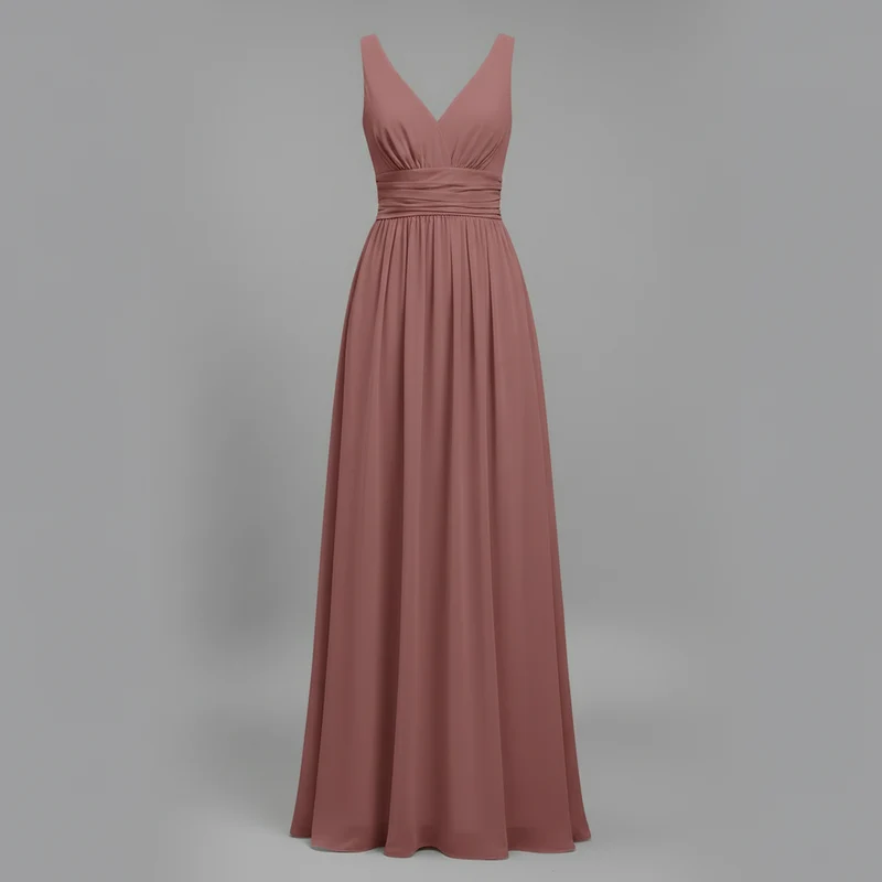 Abito estivo donna senza maniche | Vestito midi elegante con scollo a V, leggero