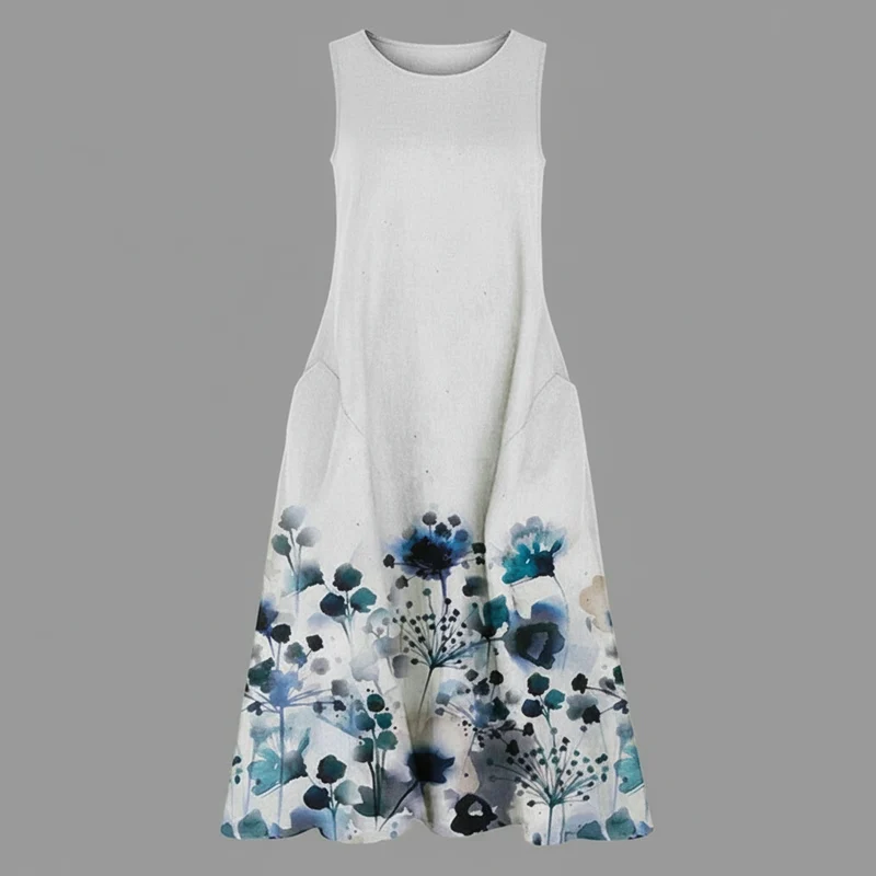 Vestito midi con motivo floreale donna | Moda estiva