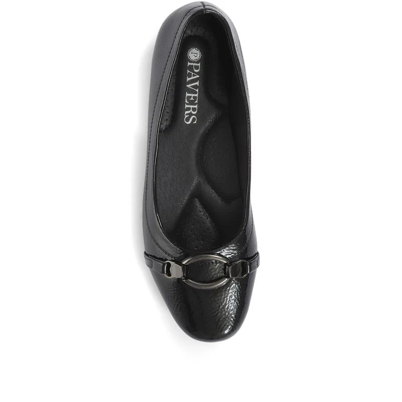 Slip-On Ballerina Pumps - WK33001 / 319 767 - Black Patent