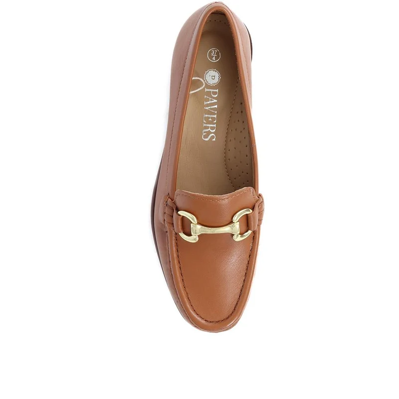 Leather Snaffle Loafers - NAP38021 / 325 129 - Tan