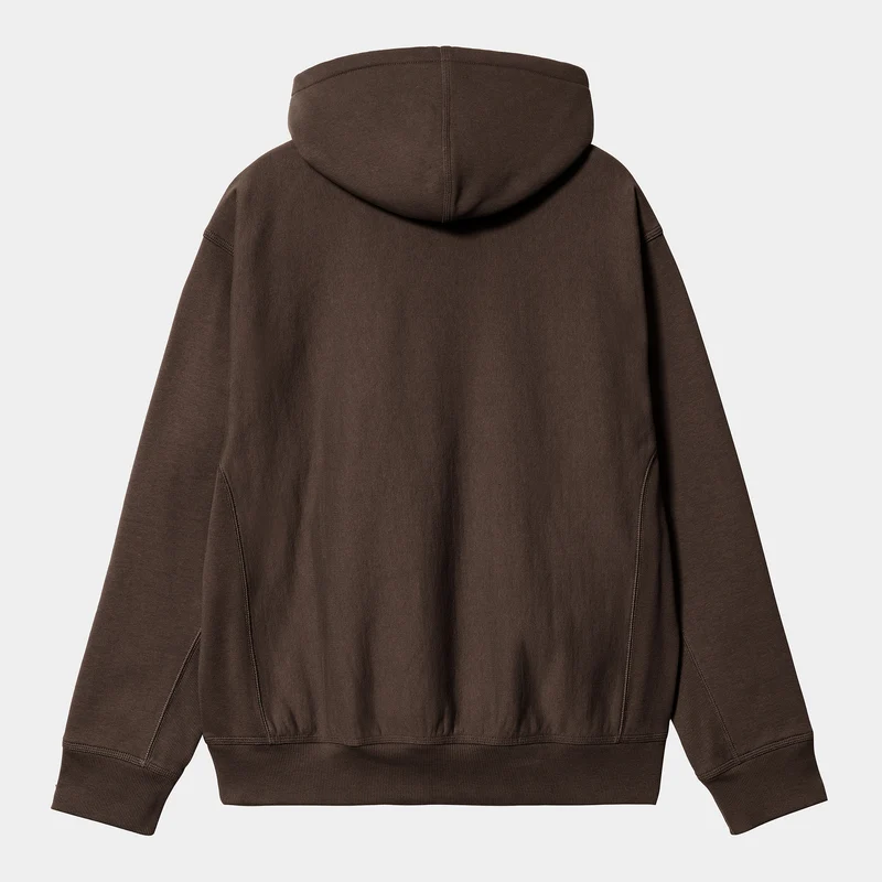 Carhartt WIP Herren American Script Sweatshirt-Hoodie – Tabak