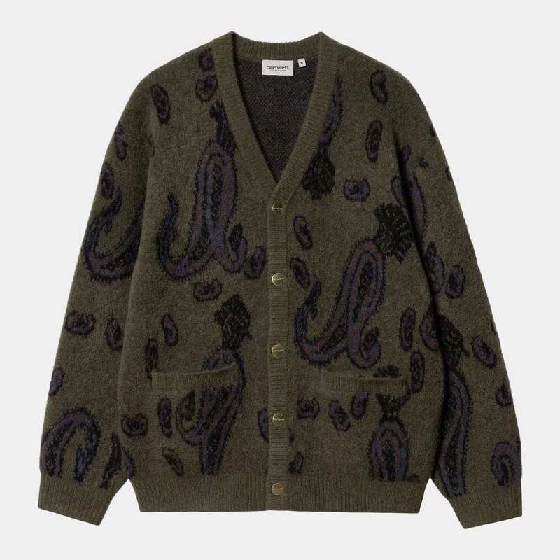 Carhartt WIP Herren Medford Paisley-Jacquard-Cardigan – Plant