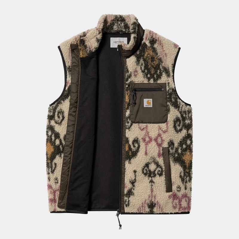 Carhartt WIP Herren Prentis Baru Jacquard Liner Weste – Wand / Zypresse