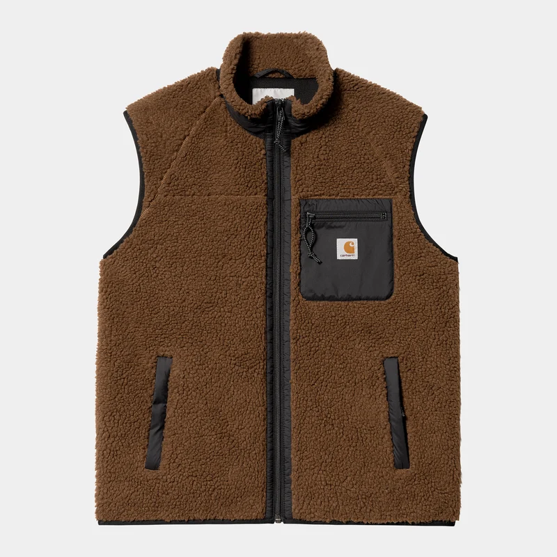 Carhartt WIP Prentis Liner-Weste für Herren – Deep Hamilton Brown / Schwarz