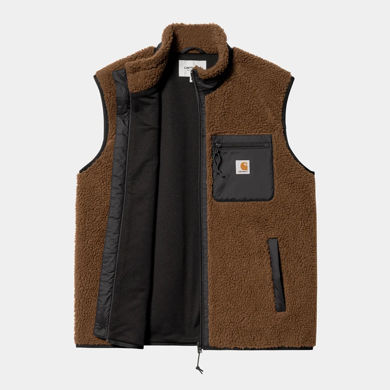 Carhartt WIP Prentis Liner-Weste für Herren – Deep Hamilton Brown / Schwarz