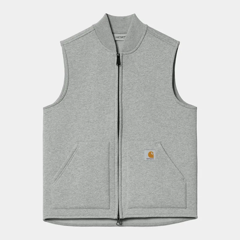 Carhartt WIP Herren-Car-Lux-Weste – Grau meliert / Grau