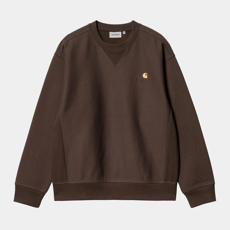 Carhartt WIP Herren American Script Sweatshirt - Tabak