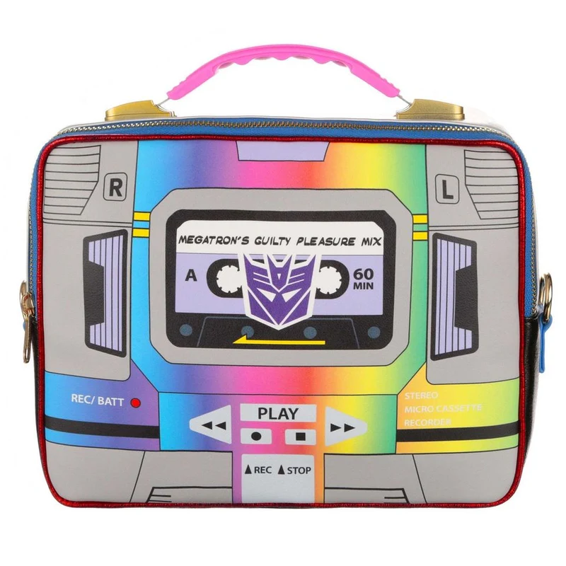 Irregular Choice Frauen Transformers Mix Tape in Verkleidungstasche – Silber/Blau
