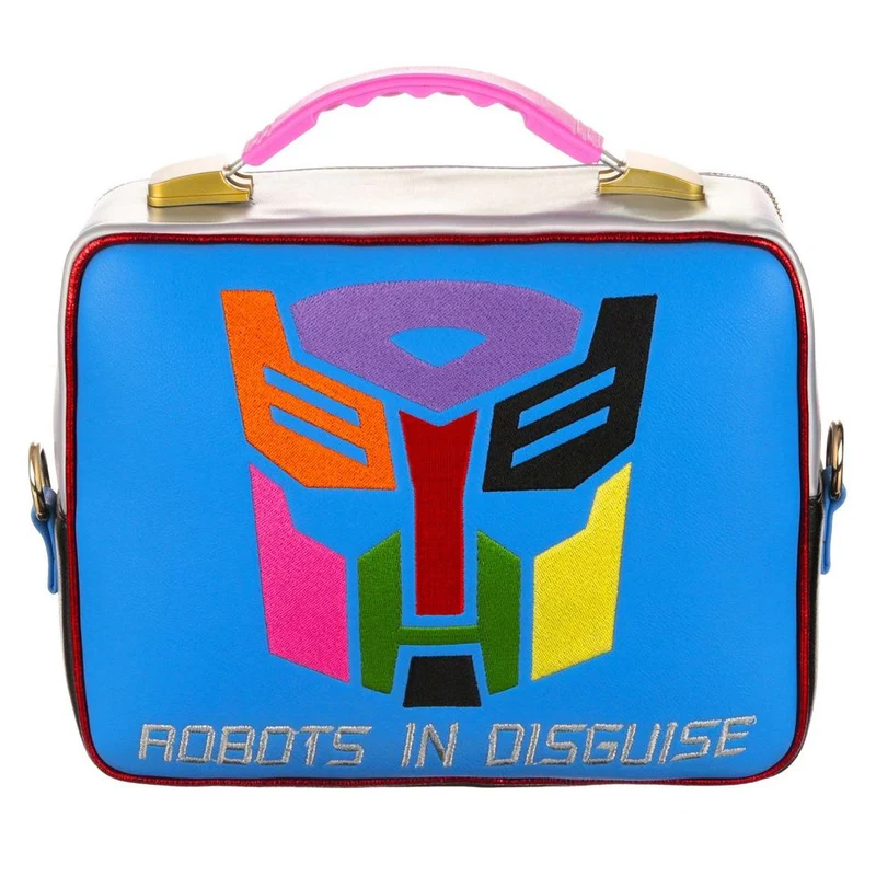 Irregular Choice Frauen Transformers Mix Tape in Verkleidungstasche – Silber/Blau