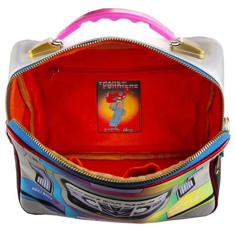 Irregular Choice Frauen Transformers Mix Tape in Verkleidungstasche – Silber/Blau