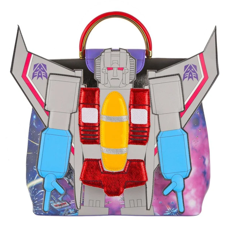 Irregular Choice Frauen Transformers Intrigante Starscream-Tasche – Silber / Rot