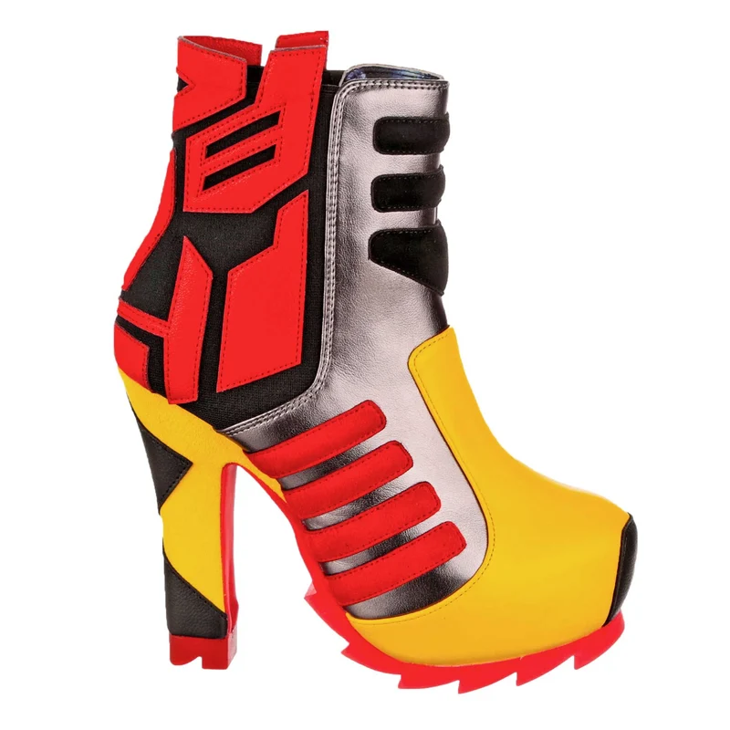 Irregular Choice Frauen Transformers Autobot High Heel - Grau / Rot